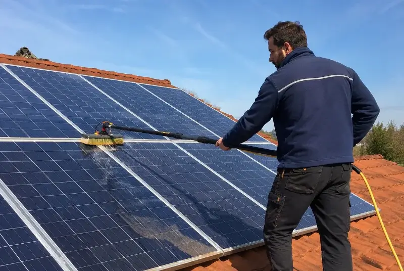 Nettoyage et entretien de panneaux solaires à Chenillé-Champteussé